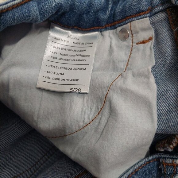 Kancan Caroline Blue Mid Rise Distressed Ankle Skinny Jeans Sz 5 / 26 Stretchy - Picture 11 of 12